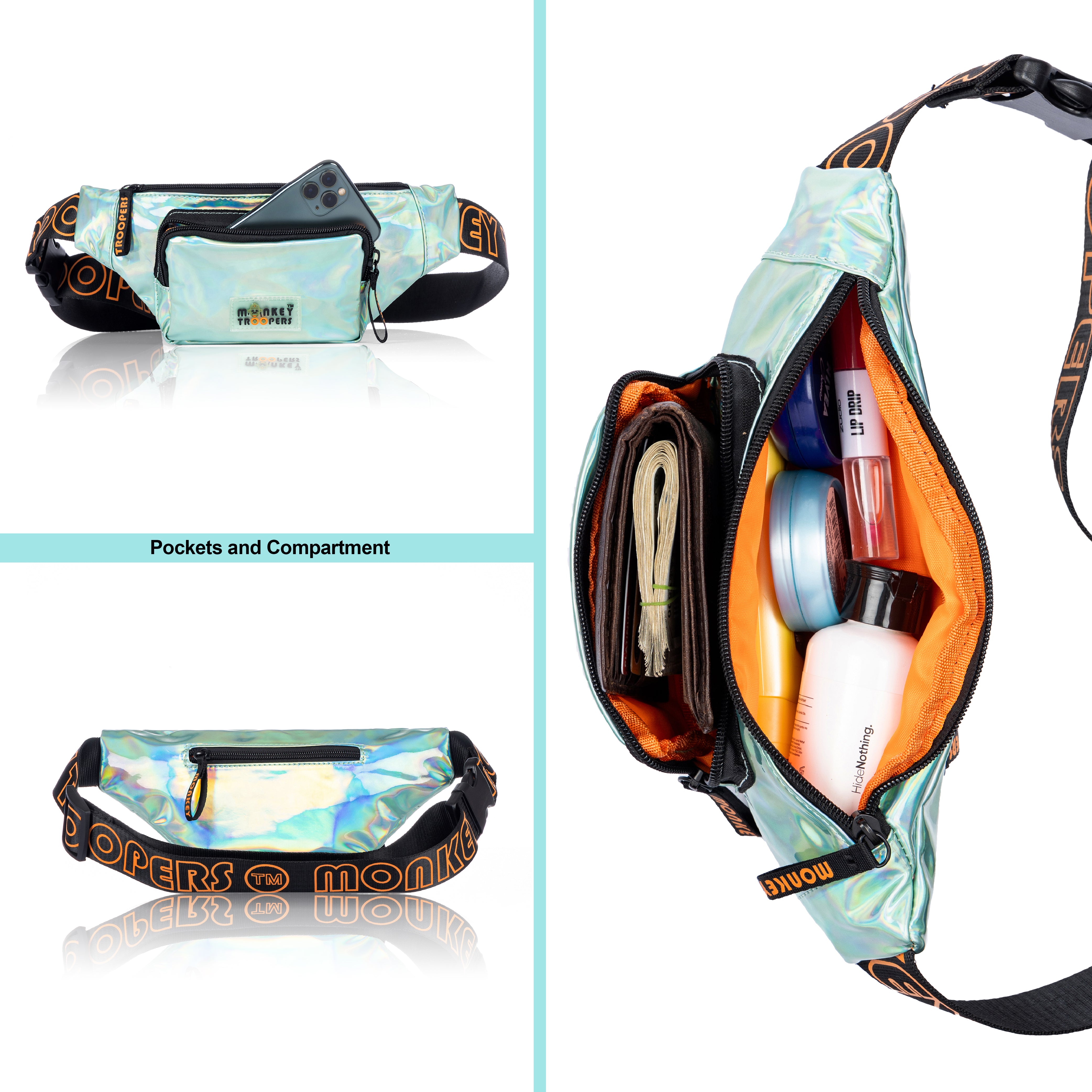 Lit Fanny Pack – Lightweight and Water-Resistant | Silver