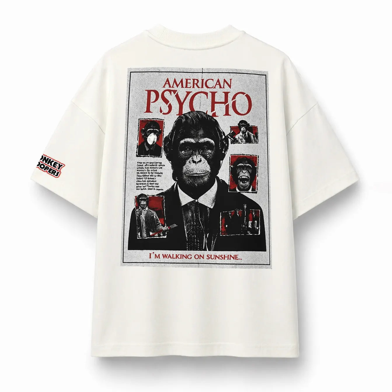 PSYCHO MONKEY Oversized T-Shirt | Off-White