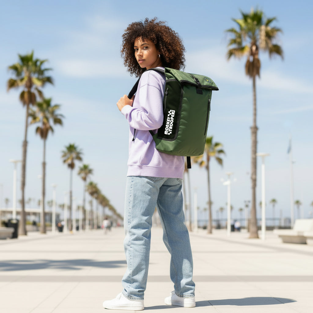 Hoody Laptop Backpack| Olive